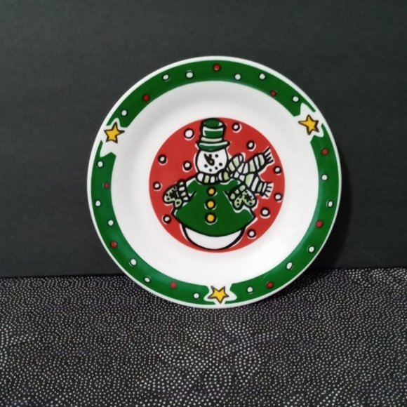 Gibson Christmas Treasures SNOWMAN SALAD/DESSERT - Picture 8 of 8